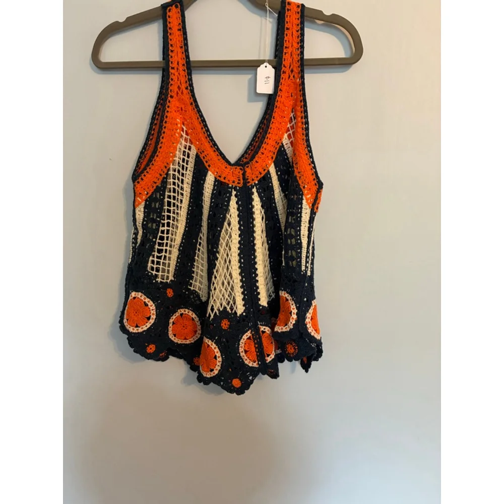 0084 POL ONE Crocheted Tank Top NWT - Picture 3 of 6